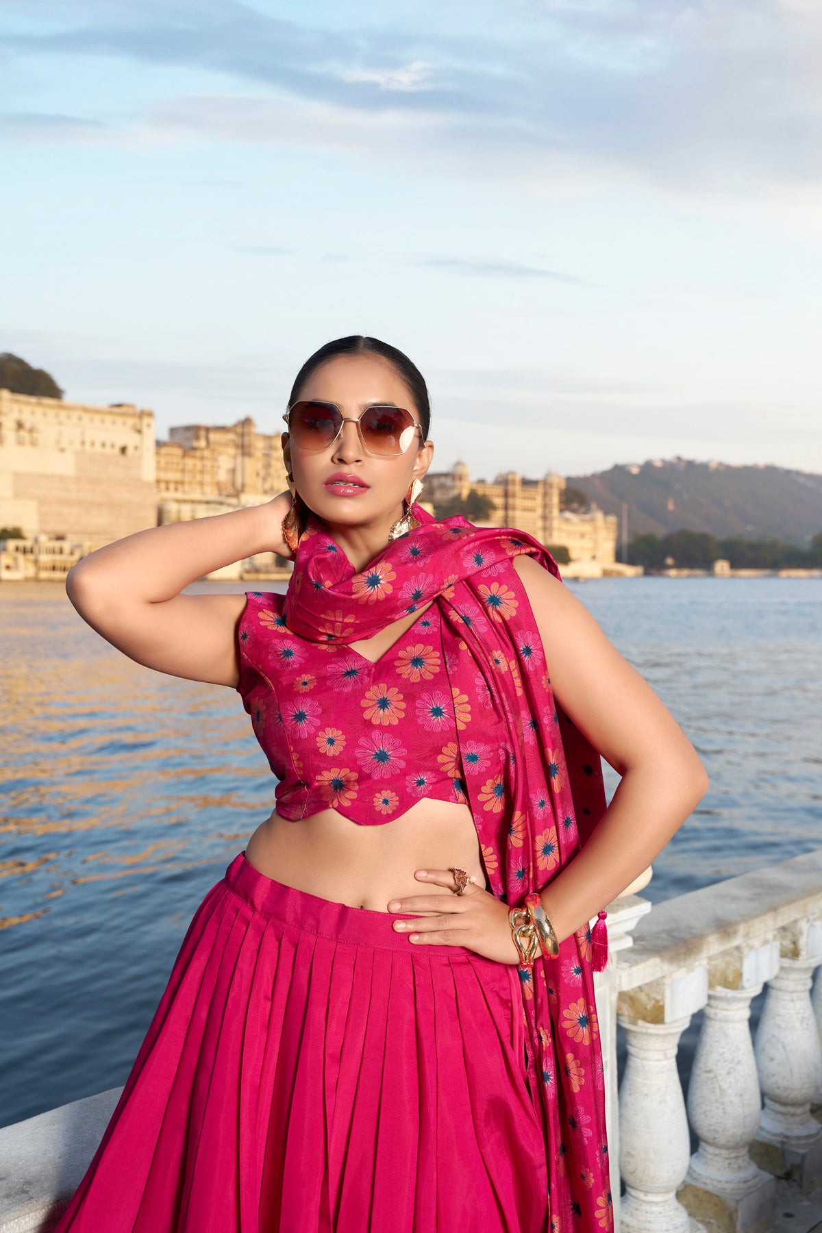 Pink Color Designer Silk lehenga Choli