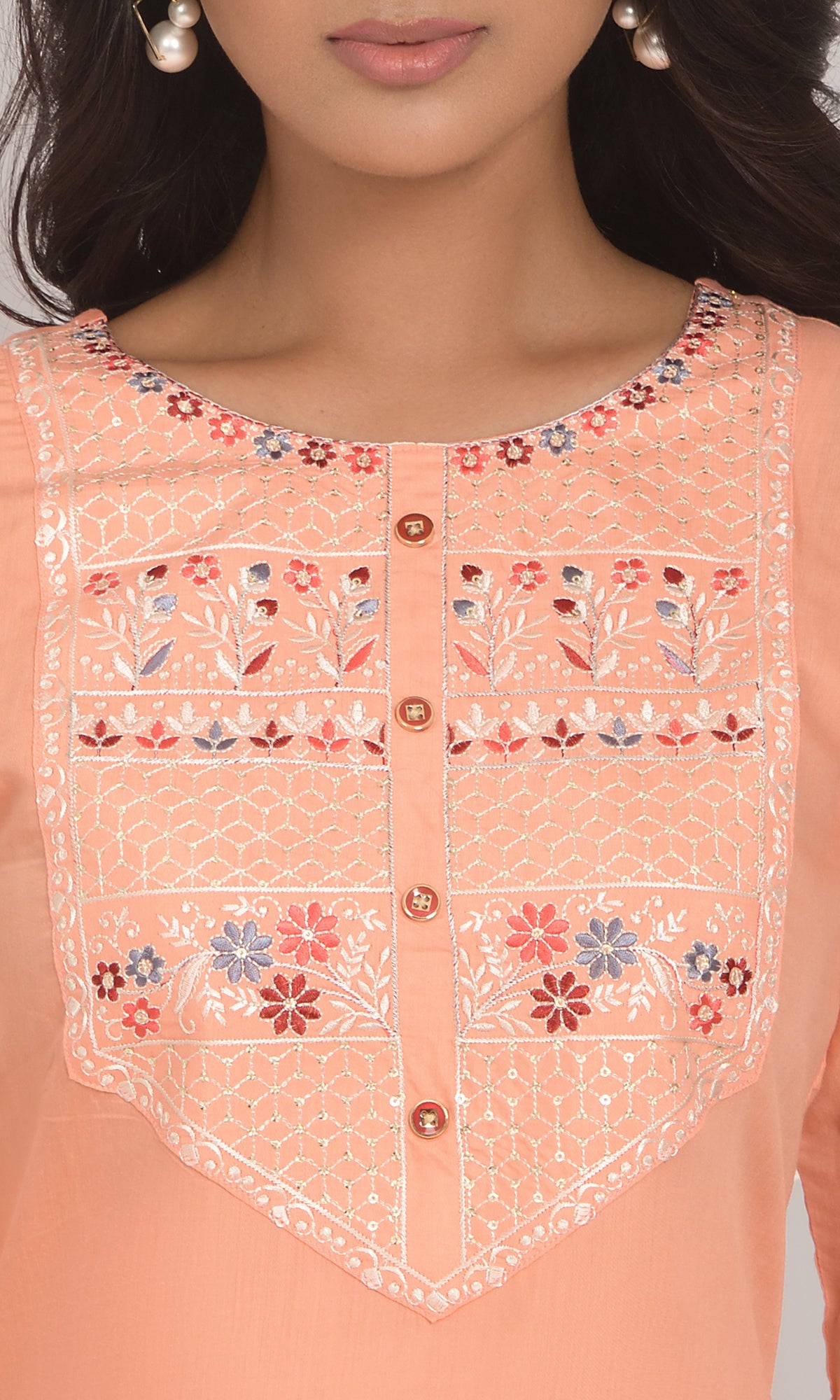 Buy Peach Kurtas Sets online in India - Joshindia