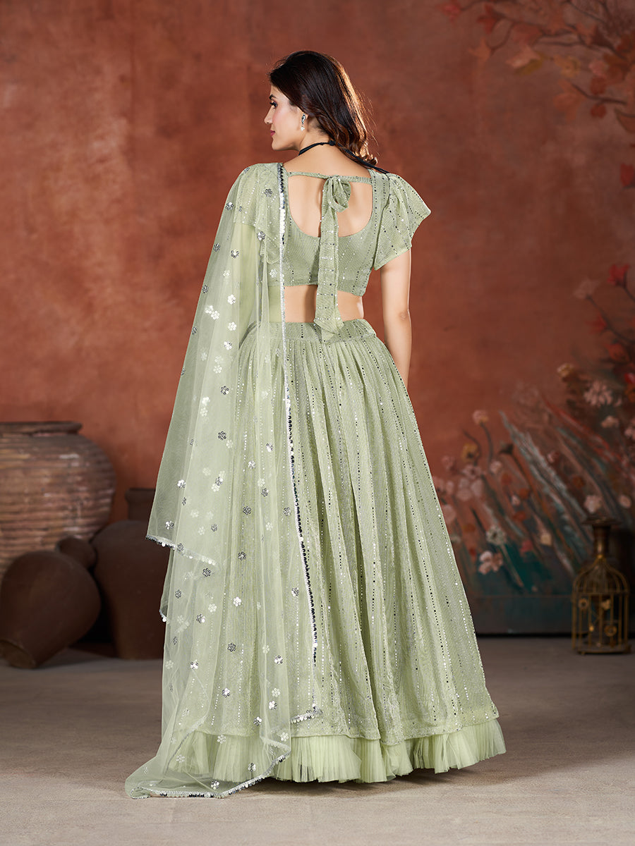 Buy Floral Net Lehenga Online In India - Joshindia