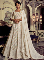 Buy Most Trending Designer White Color Lehenga Choli For Bridal Look - Joshindia