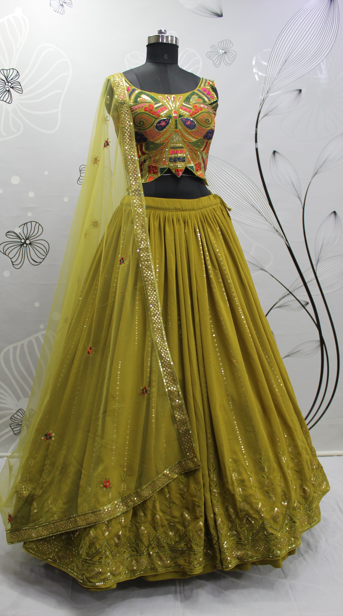 Buy Mustard Lehenga Designs Online at Best Prices - Joshindia