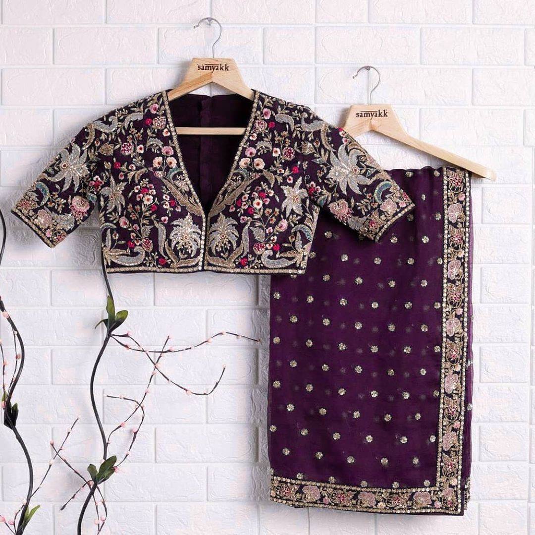 Buy Wine Colour Saree Online At Best Prices - Joshindia