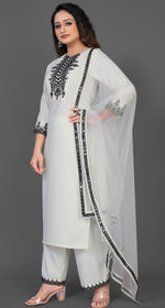 Buy Beautiful Designer White Color Kurta Set For Women - Joshindia