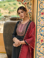 Buy Women Sequence Embroidered Viscose Rayon Blend kurta set - Joshindia