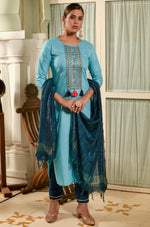Buy Sky Blue Kurtis Online In India At Best Price - Joshindia