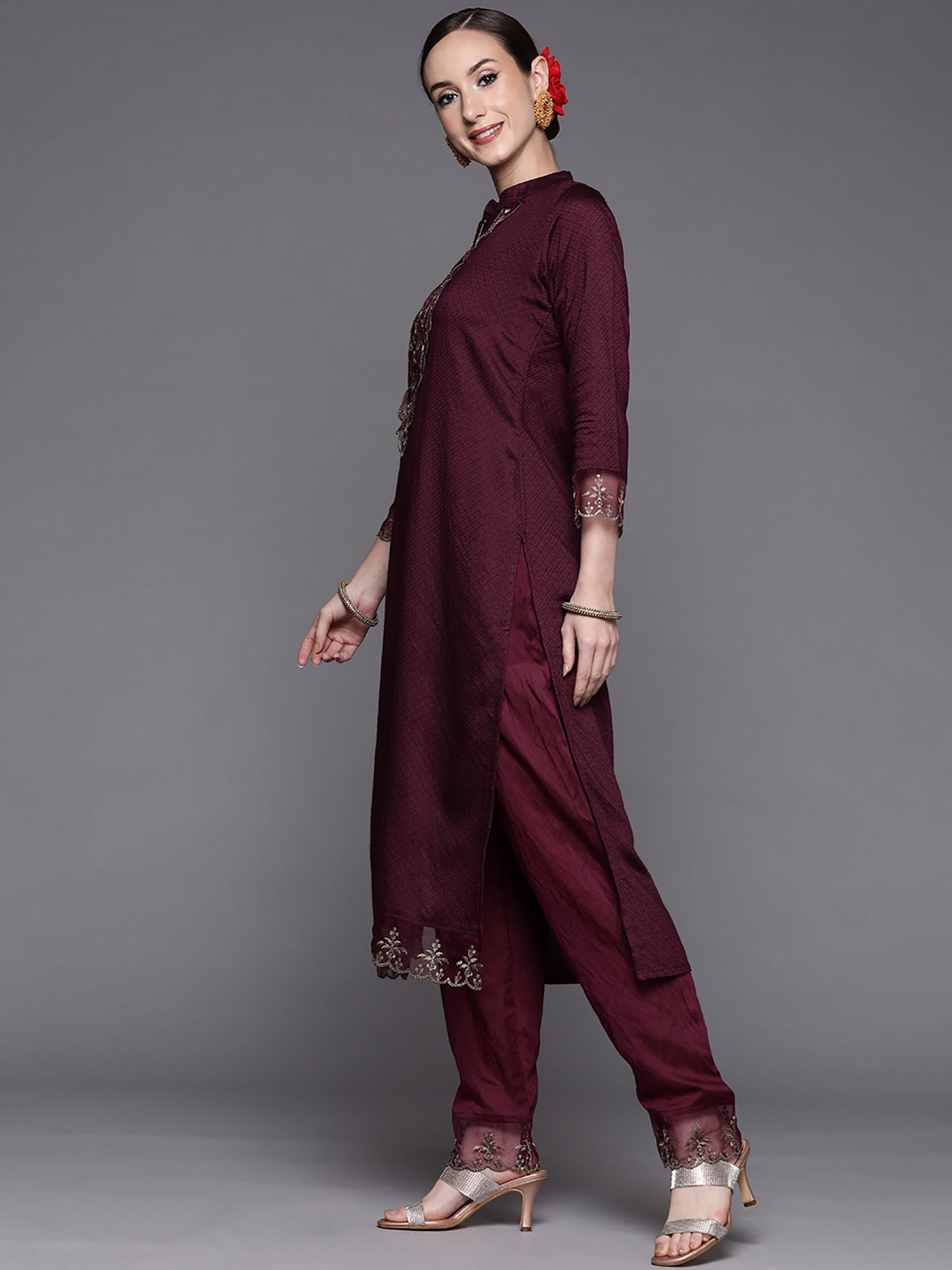 Buy Wine Kurtis Kurta Sets online in India - Joshindia