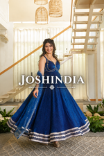 Gown with Pent & Dupatta Set – Padded Gown with Heavy Fancy Lace | 