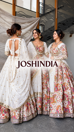 Navratri Special Muslin Silk & Fox Georgette Lehenga with Digital Print & Foil Mirror Work