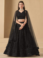 Black Color Designer Georgette Embroidery Lehenga Choli