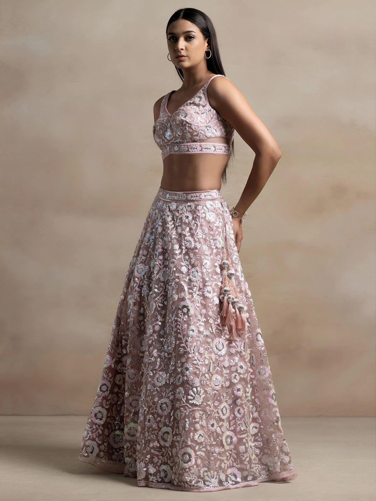 Buy Pink Color Sequence Designer Lehenga Choli