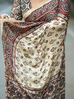 Semi Modal Silk Ajrakh Print Saree & Designer Blouse