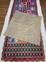 Digital Print Patola Georgette Party Wear Saree with Swarovski & 5mm Sequins Work