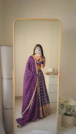 Purple Jacquard Designer Lehenga Choli for Women