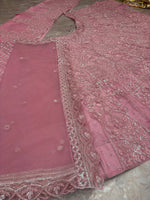 Light Pink Designer Butterfly Net Lehenga Choli