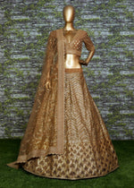 Antique Gold Heavy Designer Lehenga Choli for Bridal & Wedding Wear