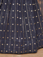 Gray Color PartyWear Designer Lehenga Choli