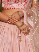 baby Pink Color Embroidered Designer Lehenga Choli