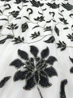 Black And White Floral Lehenga Set - Joshindia