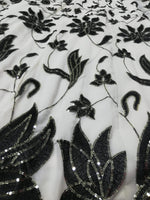 Black And White Floral Lehenga Set - Joshindia