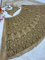 Golden Lehenga Choli with Heavy Sequins Work Designer Wedding Wear