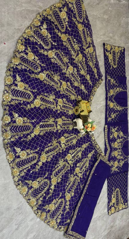 Premium Soft Net Lehenga Choli with Sequins Coding Work