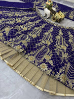 Premium Soft Net Lehenga Choli with Sequins Coding Work