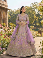 Light Purple Embroidery Lehenga Choli