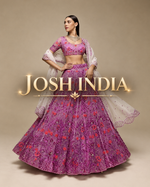 Purple Butterfly Net Lehenga Choli with Dupatta | Sequins Embroidery Semi-Stitched Party Wear