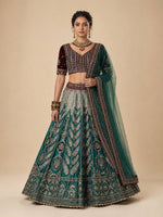 Green Premium Japan Satin Silk Lehenga Choli for Women