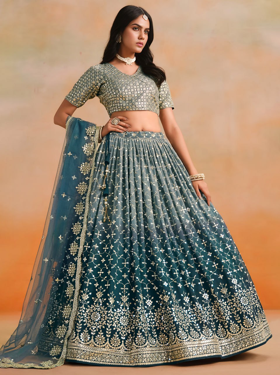 Georgette beautiful Designer Party Wear Lehenga Choli