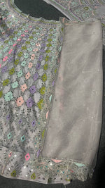 Designer Butterfly Net Real Mirror Embroidered Sequins Lehenga Choli