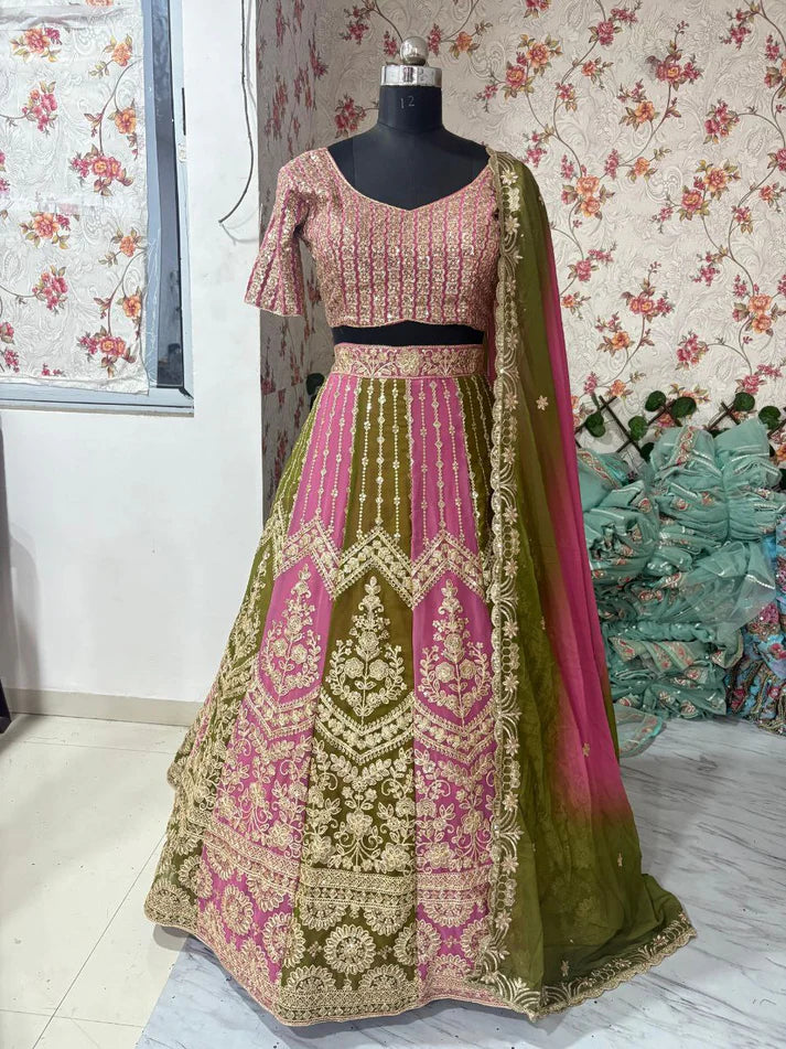 DesignerFaux Georgette Lehenga Choli