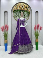 trending purple peplum Lehngha with Dupata - JOSHINDIA - Joshindia