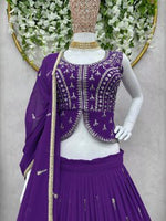 trending purple peplum Lehngha with Dupata - JOSHINDIA - Joshindia