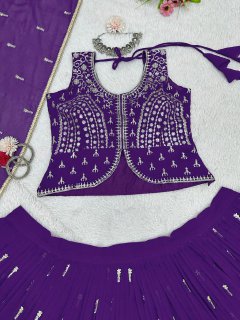 trending purple peplum Lehngha with Dupata - JOSHINDIA - Joshindia
