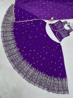 trending purple peplum Lehngha with Dupata - JOSHINDIA - Joshindia