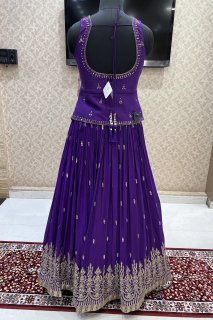 trending purple peplum Lehngha with Dupata - JOSHINDIA - Joshindia