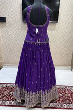 trending purple peplum Lehngha with Dupata - JOSHINDIA - Joshindia