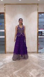 trending purple peplum Lehngha with Dupata - JOSHINDIA - Joshindia
