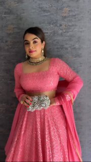 Barbie Lucknowi Lehngha choli with Dupata-JOSHINDIA - Joshindia