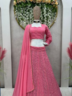 Barbie Lucknowi Lehngha choli with Dupata-JOSHINDIA - Joshindia