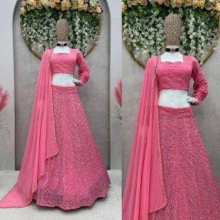 Barbie Lucknowi Lehngha choli with Dupata-JOSHINDIA - Joshindia