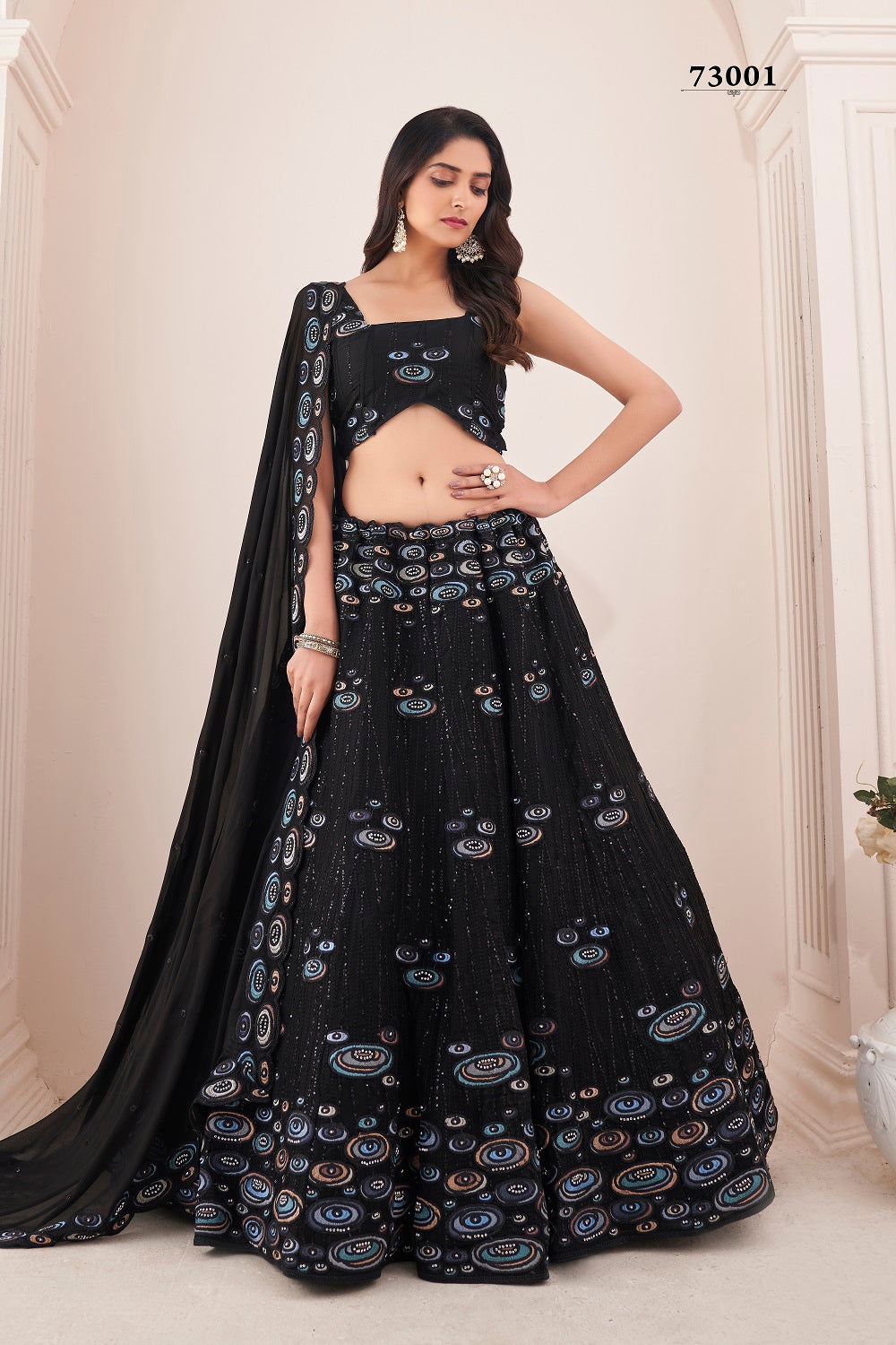 Gorgeous Black Color Lehenga Choli Online - Joshindia