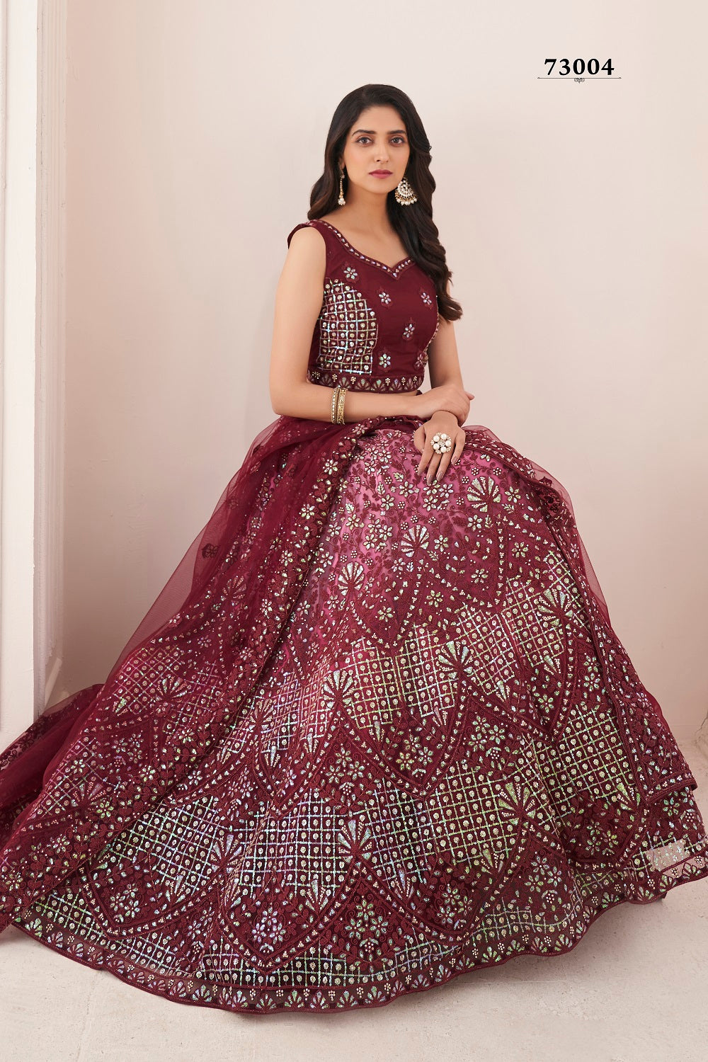 Trendy Burgundy Designer Lehenga Choli At Best Price - Joshindia