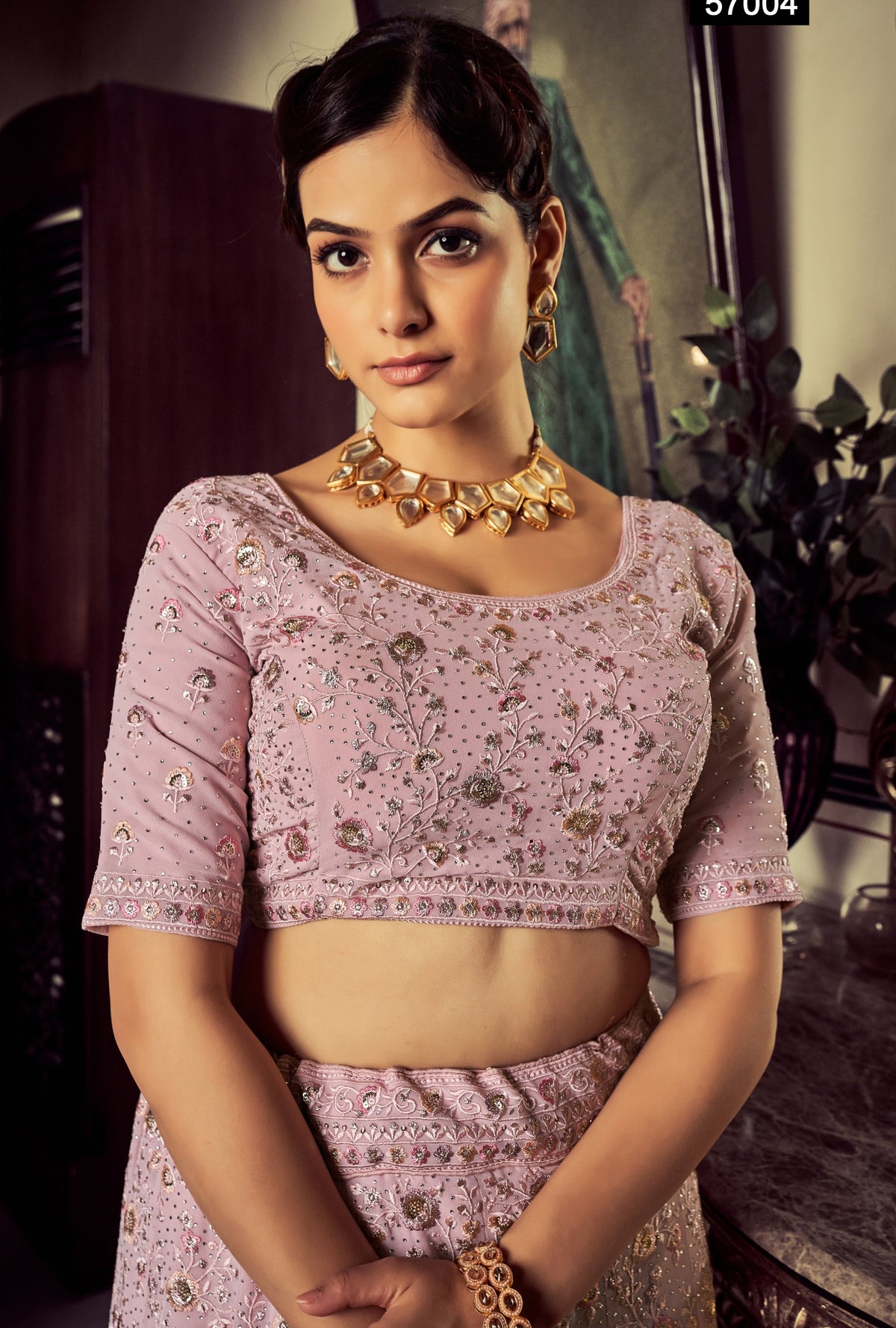 Buy Amazing Designer Mauve Color Lehenga Choli For Elegant Look - Joshindia