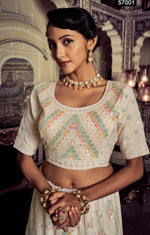 Buy Most Trending Designer White Color Lehenga Choli For Bridal Look - Joshindia