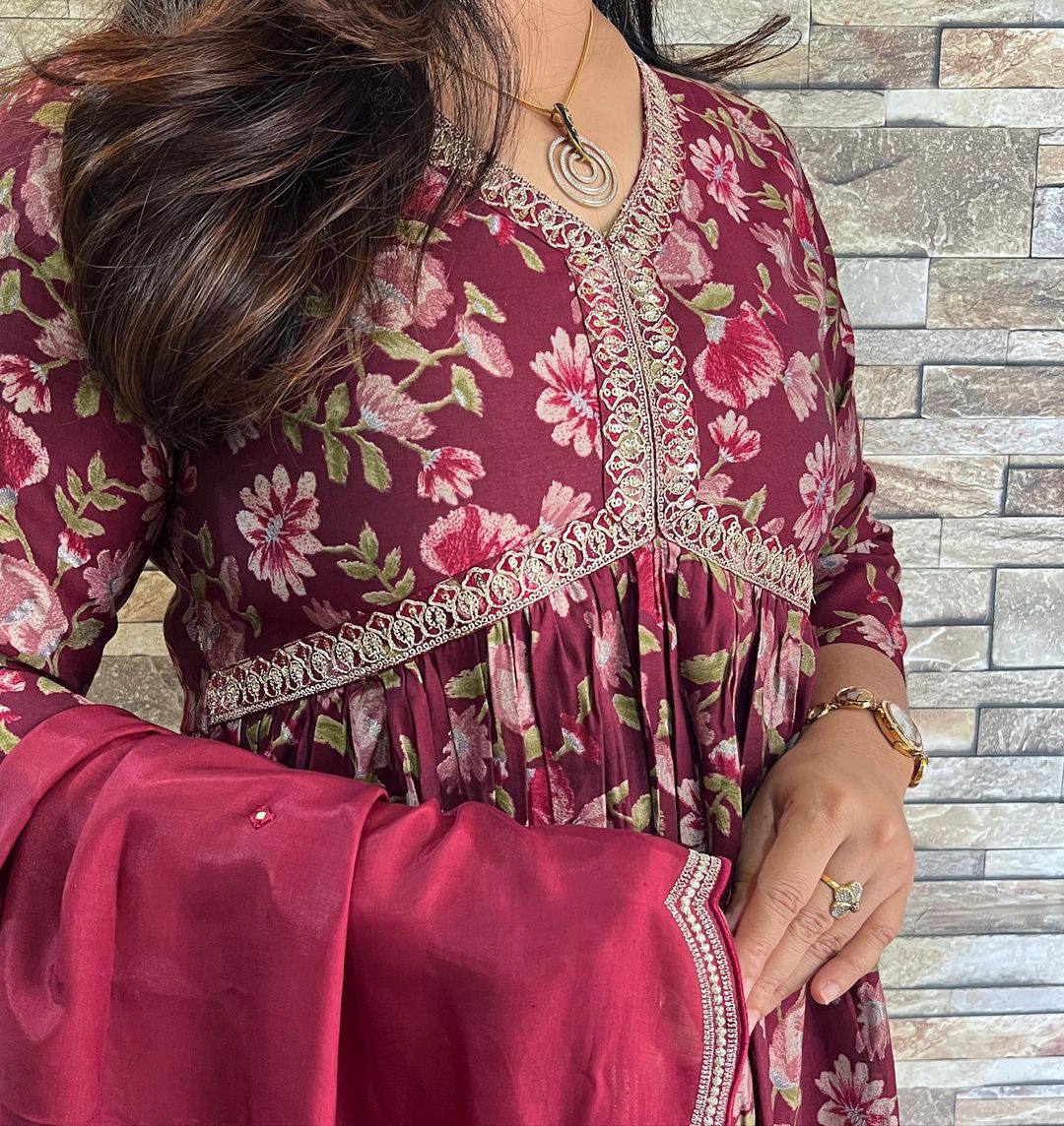 Buy Maroon Color Kurti for Women Online in India For Party Look - Joshindia