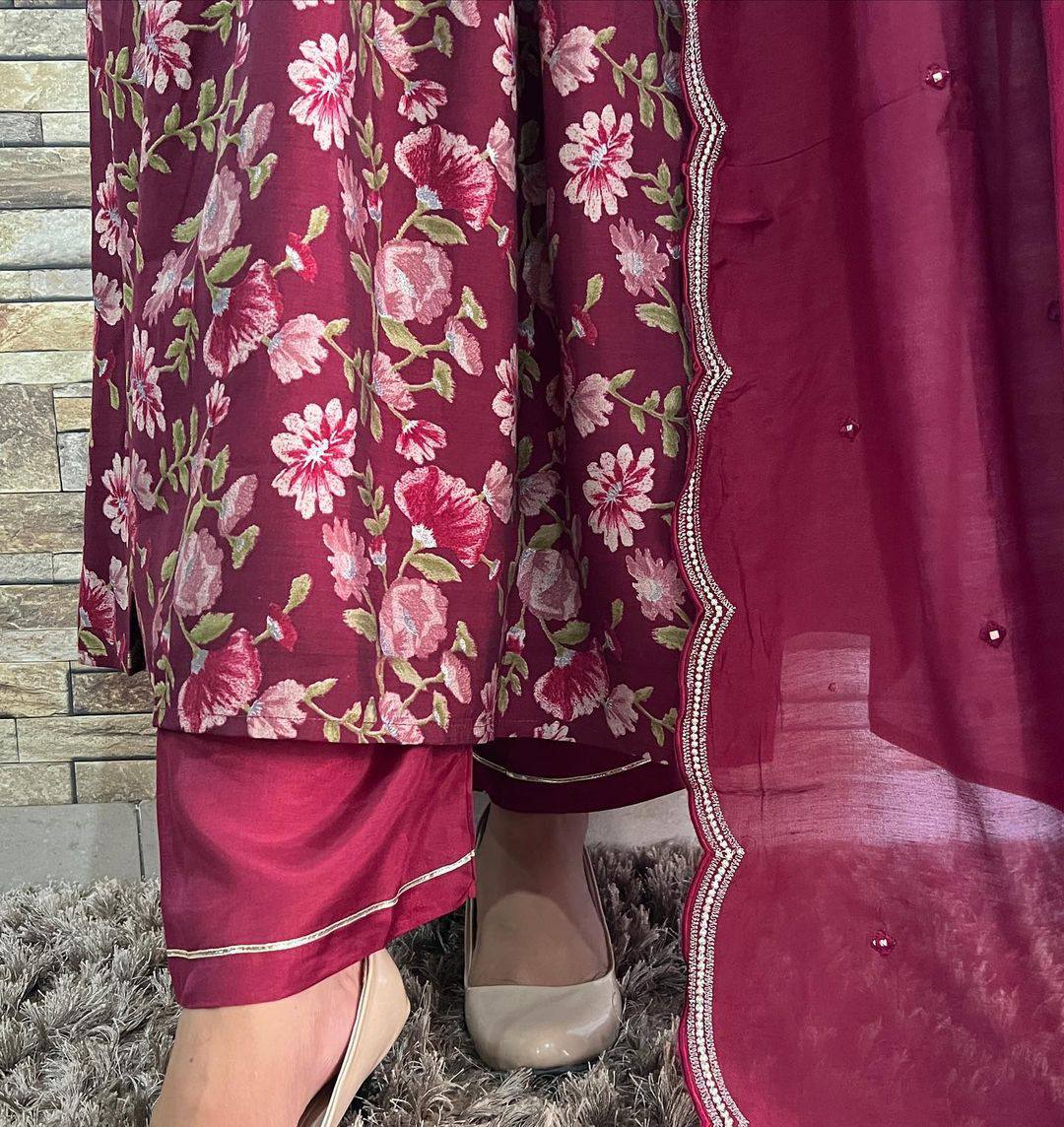 Buy Maroon Color Kurti for Women Online in India For Party Look - Joshindia