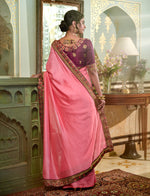 Buy Fancy Pink Saree for women Online - Joshindia