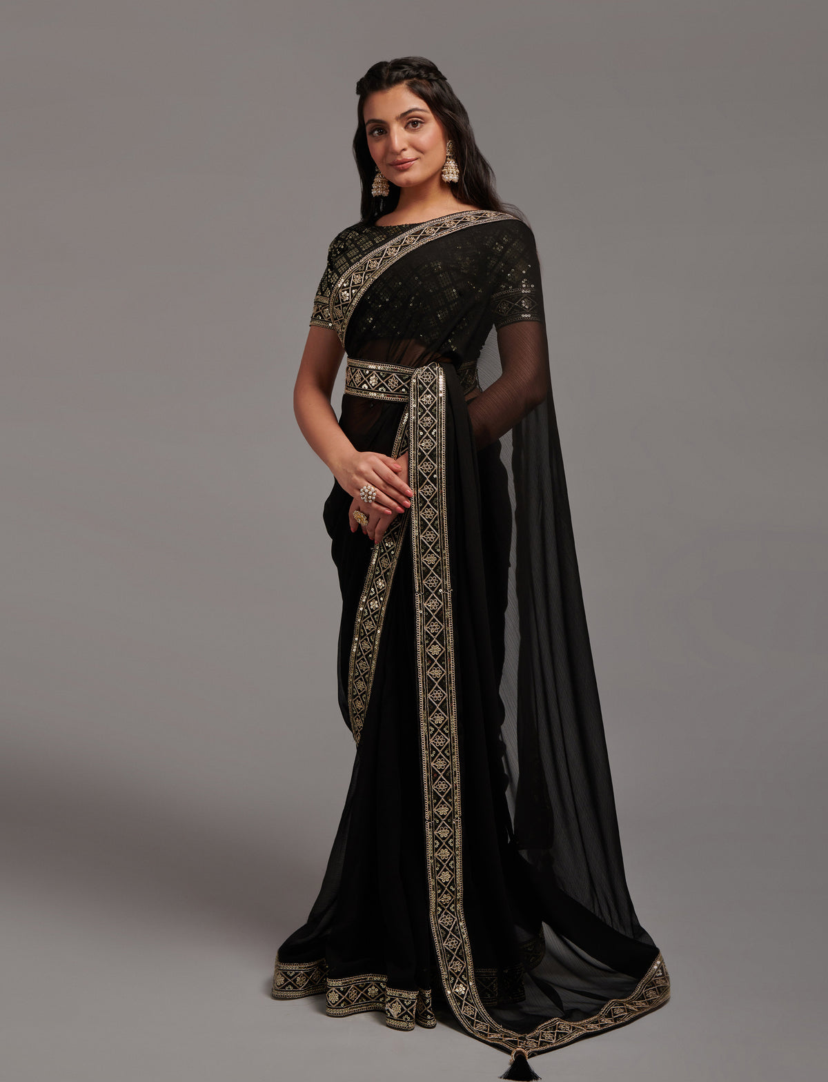 Buy Black Silk Sarees online at Best Prices in India - JOSHINDIA - Joshindia